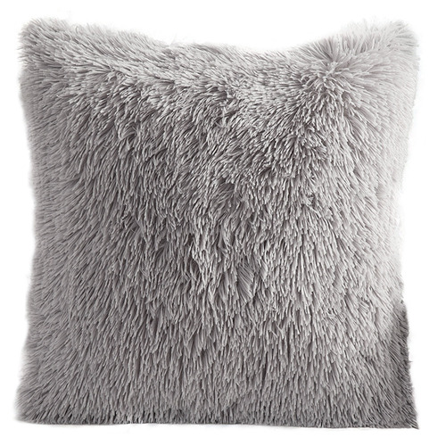 Grey fluffy cushions hotsell